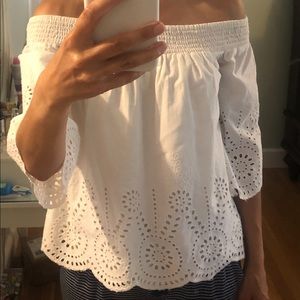 Blue Rain  off the shoulder top size xs